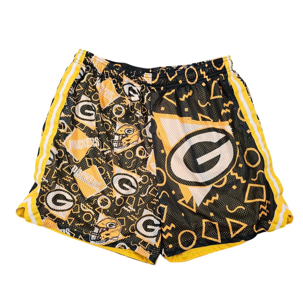 Chubbies Green Bay‎ Packers NFL Mesh Athletic Shorts Mens All Over Print Sports
